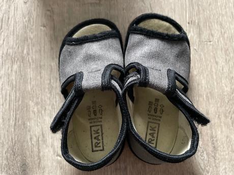 Rak papučky na suchy zips 21 čierne kaučuk, rak,21