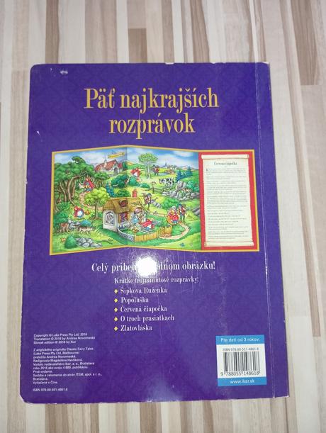 Päť najkrajších rozprávok tvrdé rozkladacie strany, 