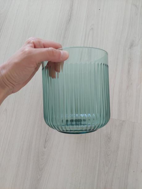 Tyrkysová váza/črepník ikea, 