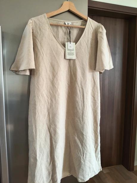 Jdy ľanové midi šaty l, l