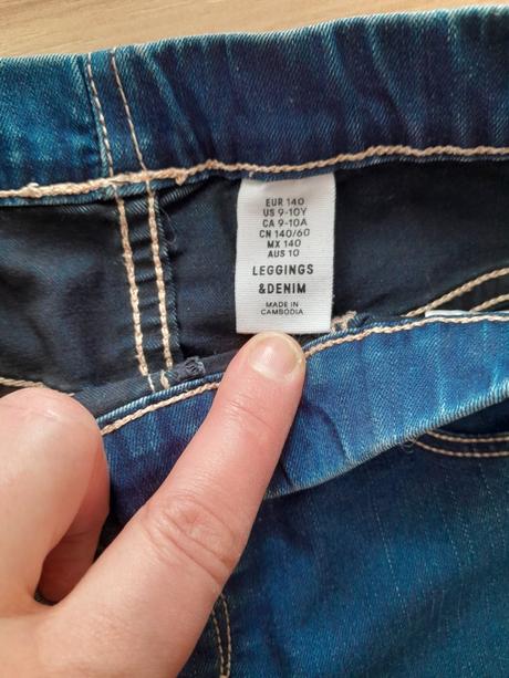 Elastické rifle, h&m,140