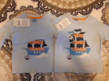Tricko s dlhym rukavom motiv pirati dvojicky, dopodopo,92