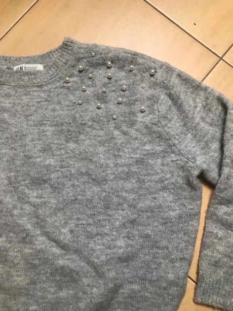 Sveter s koralikmi, h&m,146