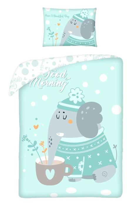 Obliečky do postieľky sloník 100/135, 40/60, šírka (cm): 100,dĺžka (cm): 135