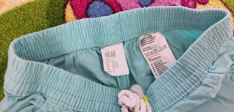 Mentolové ľanové slim nohavice, h&m,92