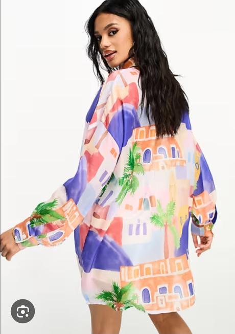 Asos raz oblecena dovolenkova kosela/minisaty s-xl, 