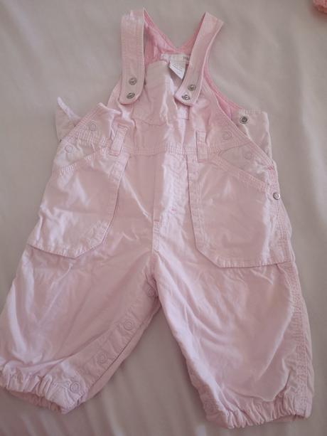 Ruzove nohavice na traky, h&m,62