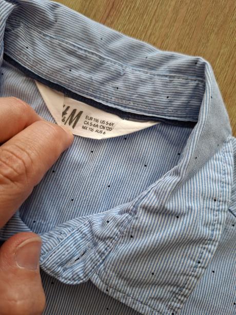 Košeľa s krátkym rukávom a bodkami, h&m,116
