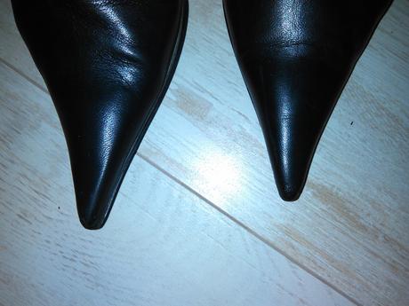 Pravé koženné čižmy so swarovsky krystalmy, 38