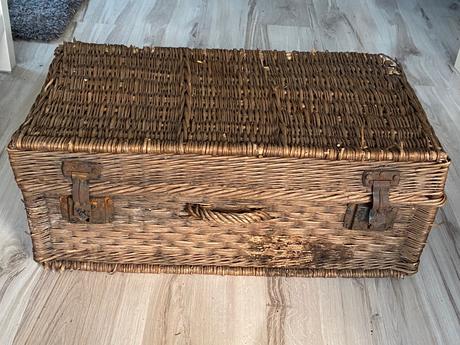 Krásny starý retro úložný zberateľský kôš kufor, 