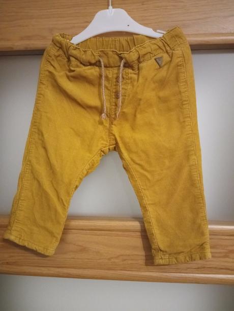 H&m menčestrové horčicové nohavice, h&m,74