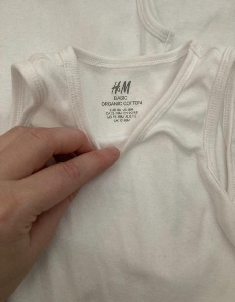 Biele tielkové body, h&m,86