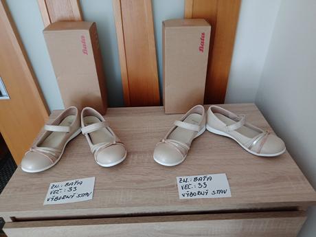 Dievčenské balerínky zn.bata veľ.33, baťa,33