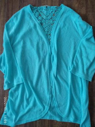 Tyrkysovy cardigan, xl