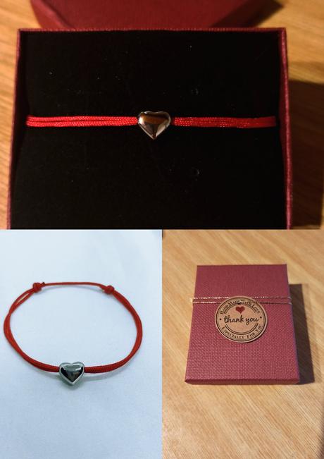 Náramok so srdcom z chirurgickej ocele v krabičke,