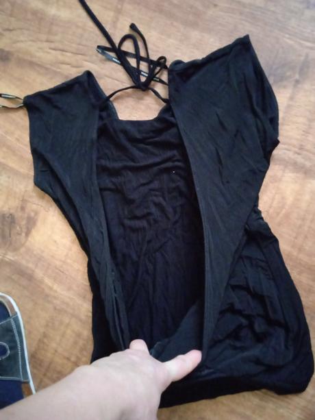 Čierne topy, tuniky, s