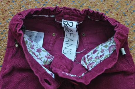 Menčestrové nohavice, barbie,86