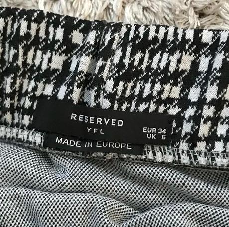 Čierno-biela vzorovaná sukňa, reserved,s
