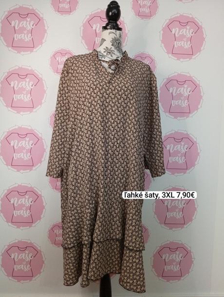 Ľahké vzorované šaty, xxxl