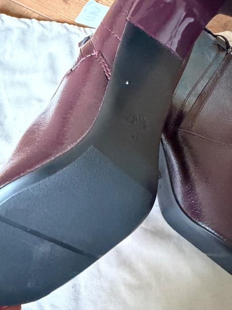 Zara ..bordovo hnede kotnicky ..velkost 40, zara,40