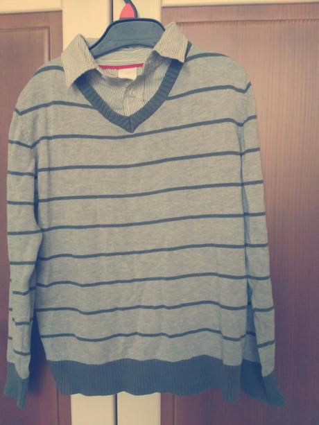 Pulóver s falošným golierom, h&m,122