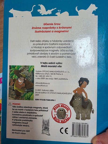 Kniha s magnetkami - kniha džunglí,