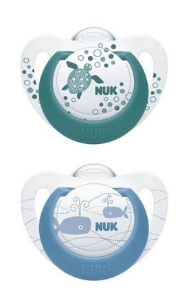 Nuk silikónový cumlík genius color 6-18m, 2ks, nuk