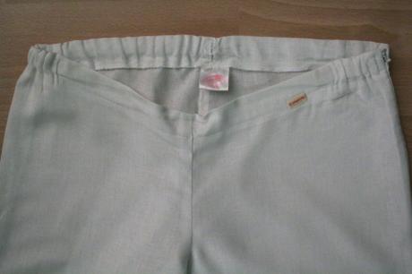 Tehotenské biele ľanové nohavice, zn. complicité, s