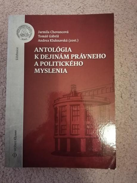 Antológia k dejinám právneho a politického mysleni, 