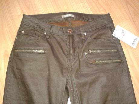 Orsay hnedé nohavice s ozdobnými zipsami 32 xs, orsay,32