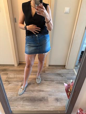 Riflová sukňa h&m, h&m,38