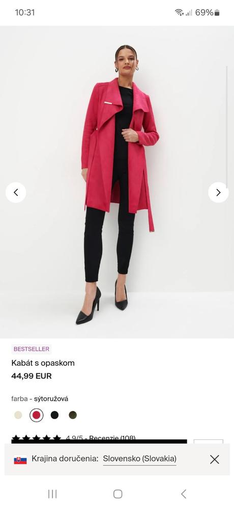 Jarný kabát / plášť mohito, mohito,38