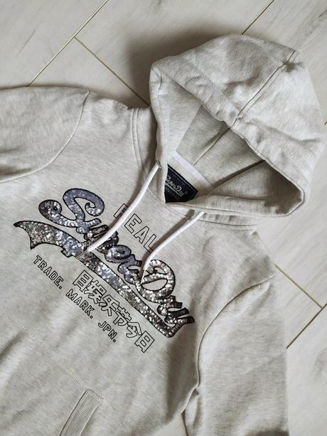 Mikina s flitrami superdry, superdry,xs