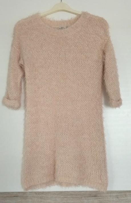 Predĺžený chlpatý sveter bershka, bershka,s