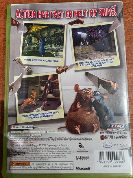 Xbox 360 hra - ratatouille- dansky jazyk,