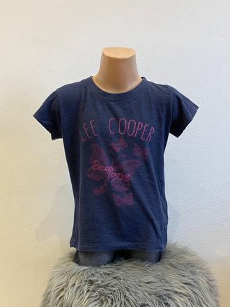 Dievčenské tričko s motýľmi modré lee cooper, lee cooper,122