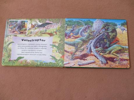 Knižka puzzle s dinosaurami - dinosaury,