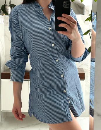 Upcyklovaná pruhovaná košeľa slovenská výroba, s