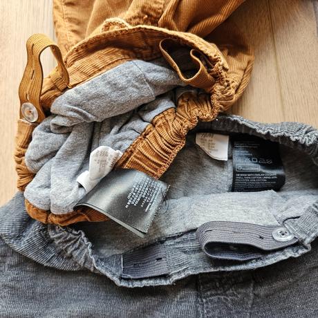 2xzateplené menčestrové nohavice h&m, h&m,98