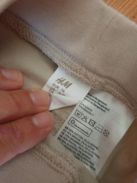 Bavlnené nohavice, h&m,74