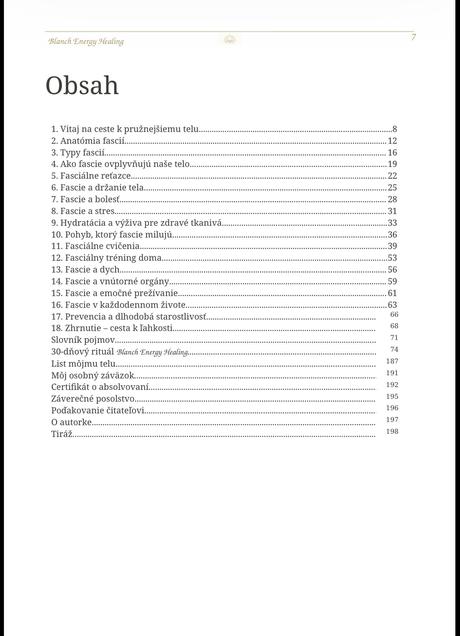 E-book fascie - osobný denník, rituály, cvičenia..,