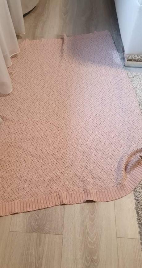 Sivo ružová vlnena deka lullalove,