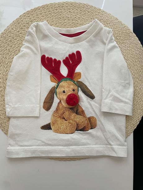 Vianočné tričko so sobíkom, next,68