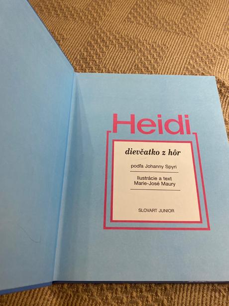 Krásna stará retro rozprávka heidi dievčatko z hôr,