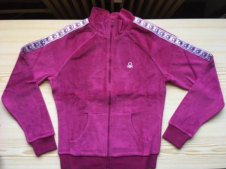 Zamatová tepláková súprava benetton veľ. 146, benetton,146