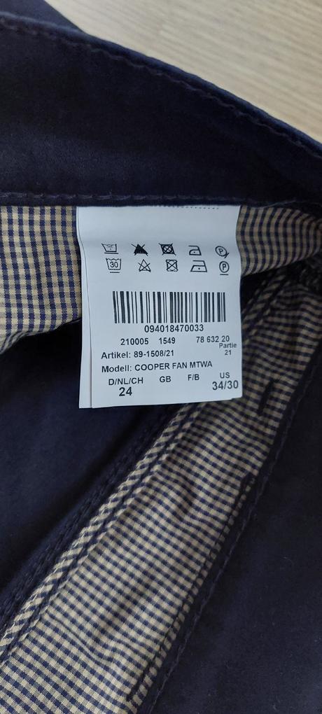 Pánske tmavomodré nohavice brax 34/30, 34