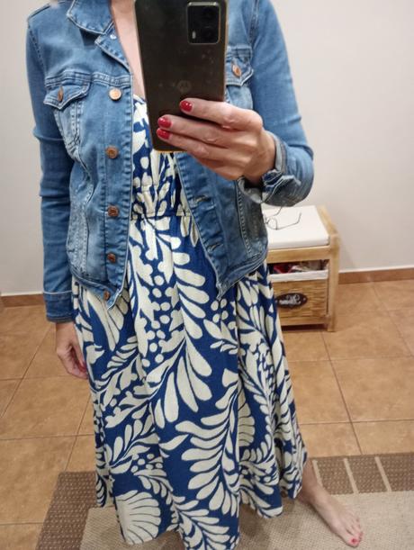 Šaty h&m a riflovka mango, h&m,s