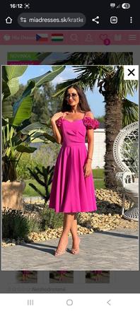 Cyklámenové šaty mia dresses, s