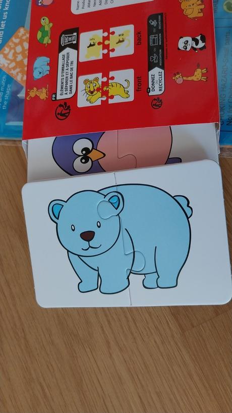 Zvieratkove gumolepky + puzzle pre najmensich, 