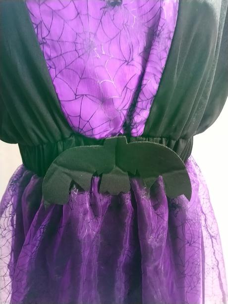 4-dielny kostým bosorka šaty plášť maska klobú s/l, 